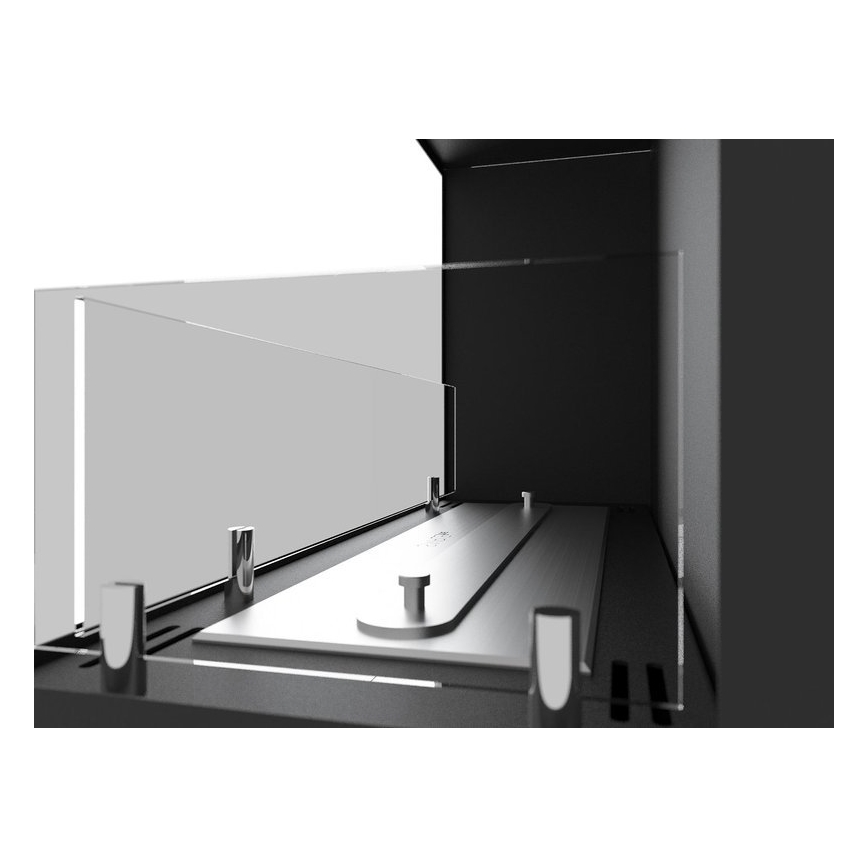 InFire - Corner BIO fireplace 45x90 cm 3kW black