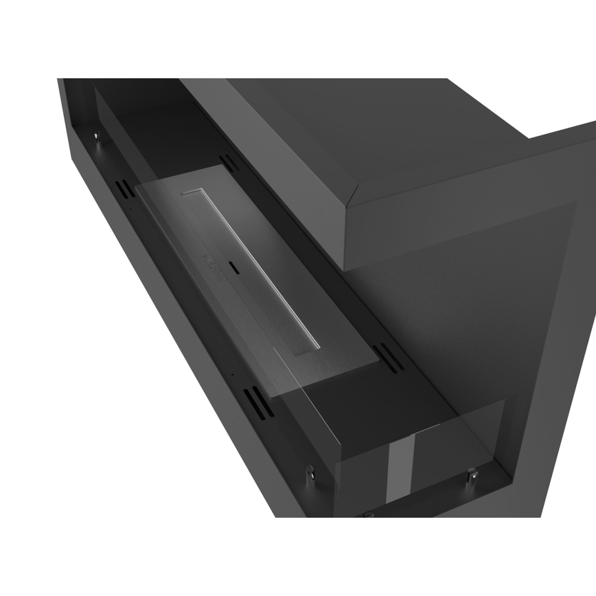 InFire - Corner BIO fireplace 45x90 cm 3kW black