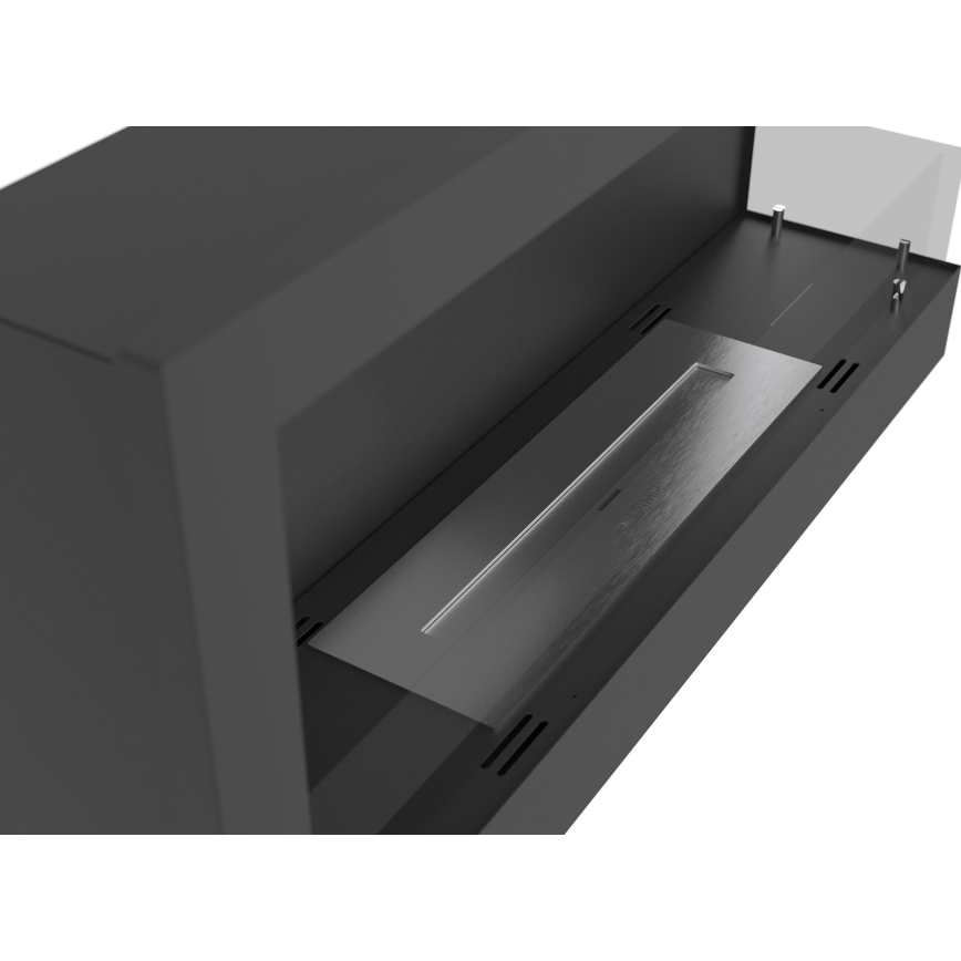 InFire - Corner BIO fireplace 45x90 cm 3kW black
