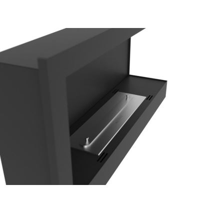 InFire - Corner BIO fireplace 45x90 cm 3kW black