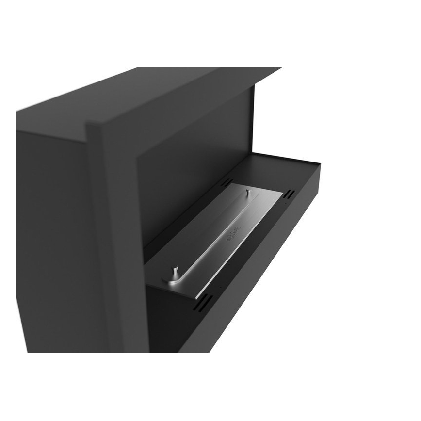 InFire - Corner BIO fireplace 45x90 cm 3kW black