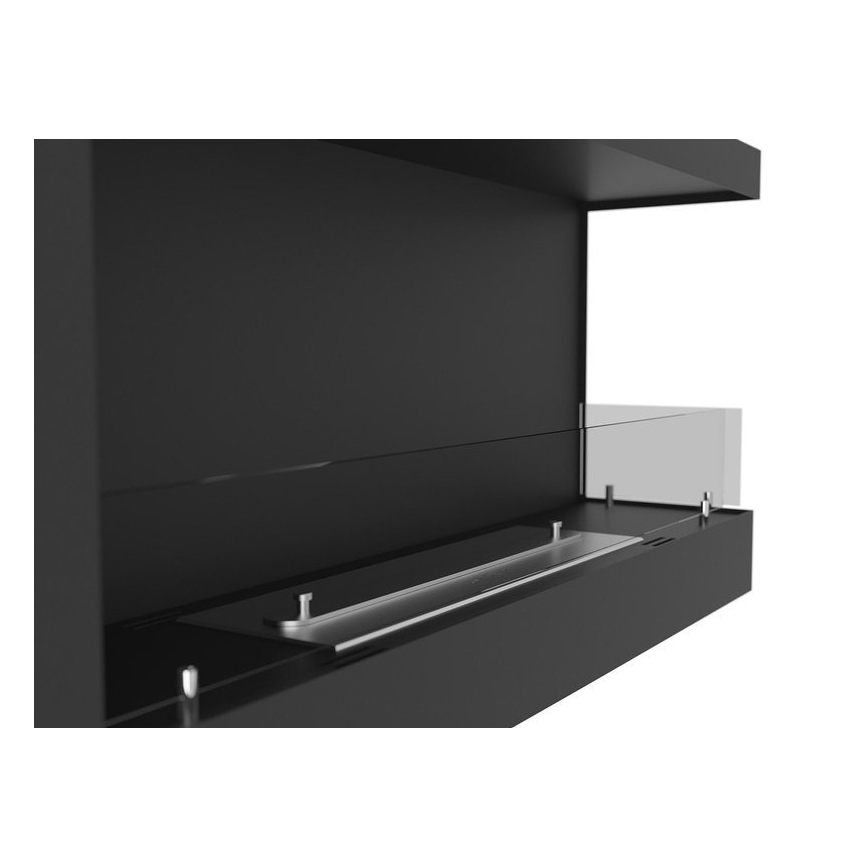 InFire - Corner BIO fireplace 45x90 cm 3kW black