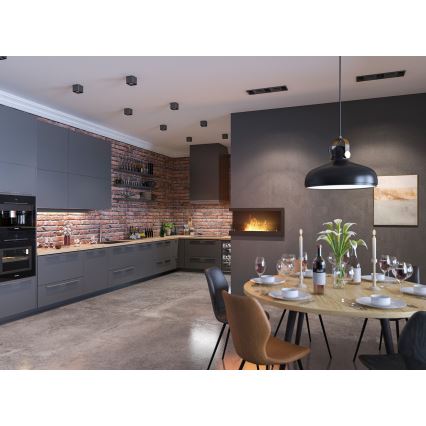InFire - Corner BIO fireplace 45x90 cm 3kW black