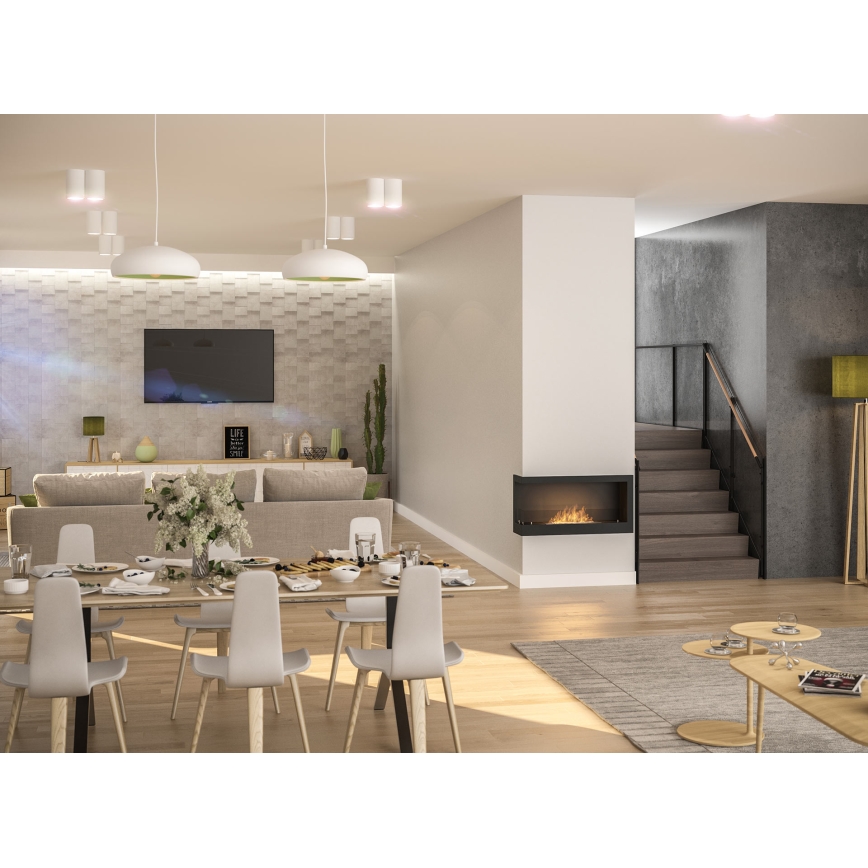 InFire - Corner BIO fireplace 45x90 cm 3kW black