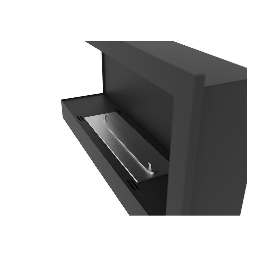 InFire - Corner BIO fireplace 45x90 cm 3kW black