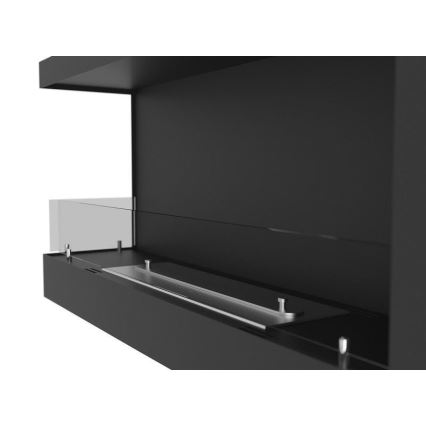 InFire - Corner BIO fireplace 45x90 cm 3kW black