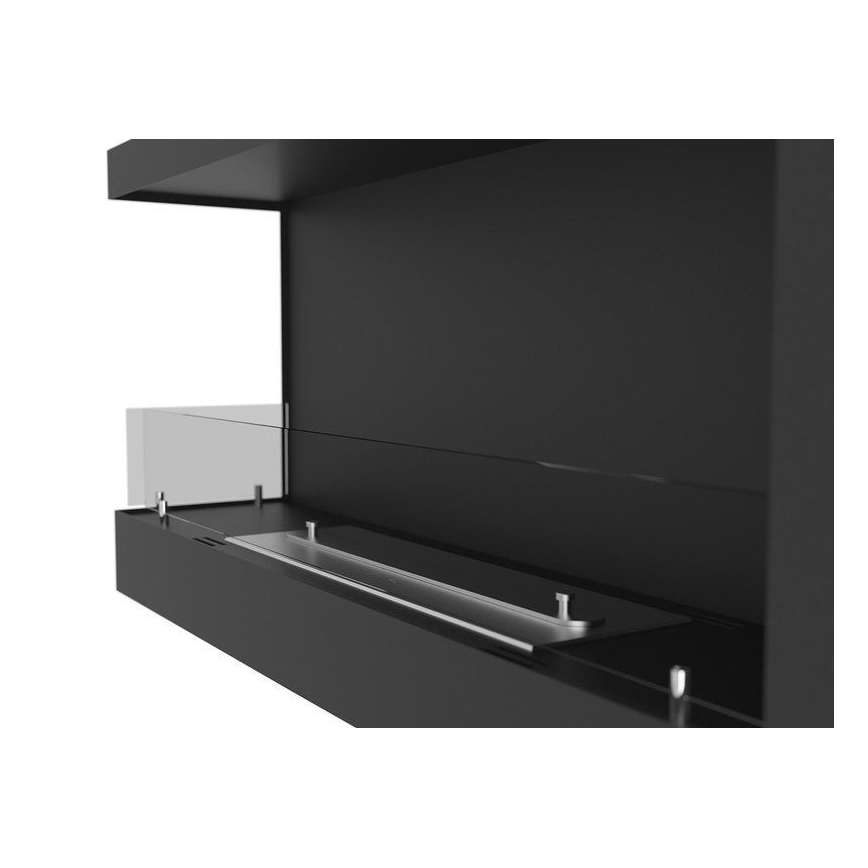 InFire - Corner BIO fireplace 45x90 cm 3kW black