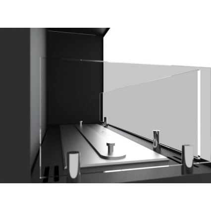 InFire - Corner BIO fireplace 45x90 cm 3kW black