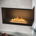 InFire - Corner BIO fireplace 80x45 cm 3,5kW black