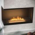 InFire - Corner BIO fireplace 80x45 cm 3kW black