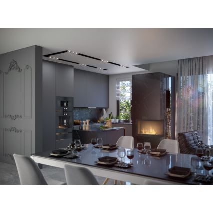 InFire - Corner BIO fireplace 84x54 cm 3kW black