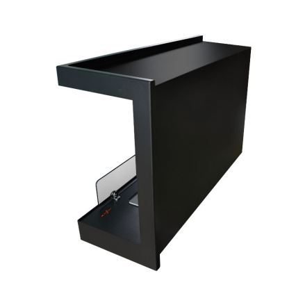 InFire - Corner BIO fireplace 84x54 cm 3kW black