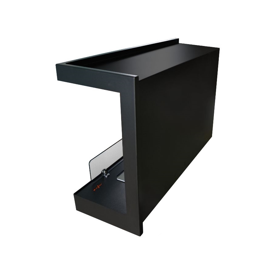 InFire - Corner BIO fireplace 84x54 cm 3kW black
