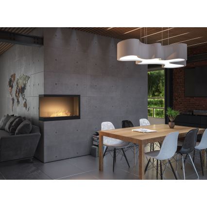 InFire - Corner BIO fireplace 84x54 cm 3kW black