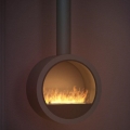 InFire - Hanging BIO fireplace d. 70 cm 3kW black
