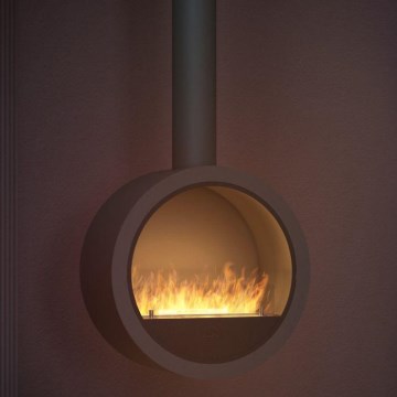 InFire - Hanging BIO fireplace d. 70 cm 3kW black