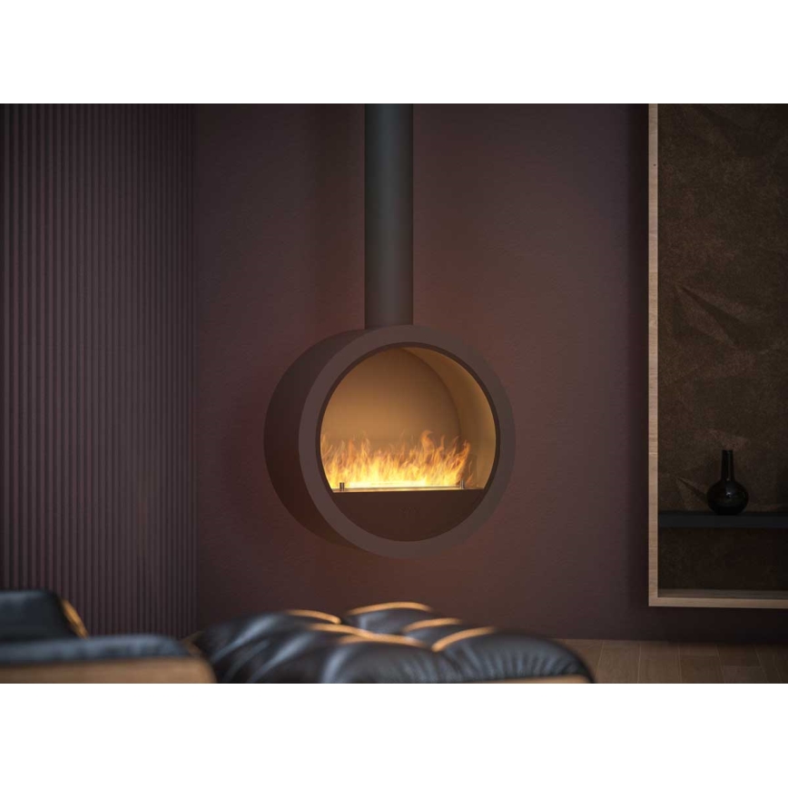InFire - Hanging BIO fireplace d. 70 cm 3kW black