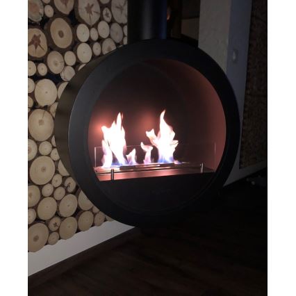 InFire - Hanging BIO fireplace d. 70 cm 3kW black