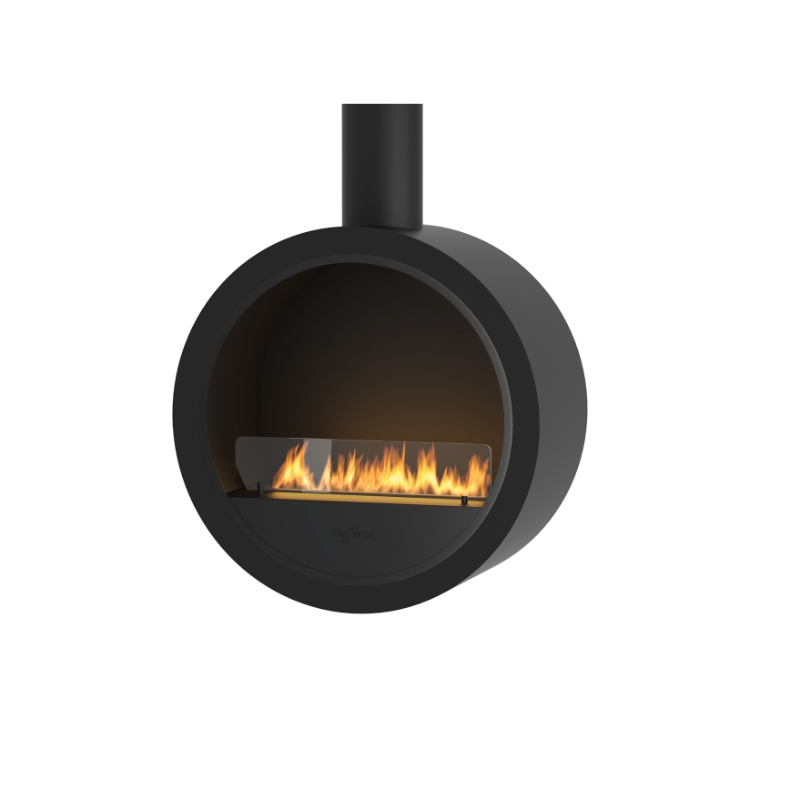 InFire - Hanging BIO fireplace d. 70 cm 3kW black