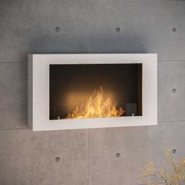 InFire - Wall BIO fireplace 100x56 cm 3kW white