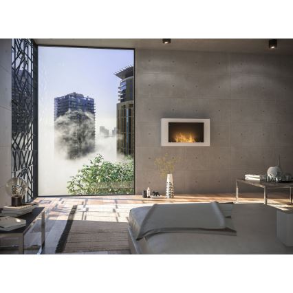 InFire - Wall BIO fireplace 100x56 cm 3kW white