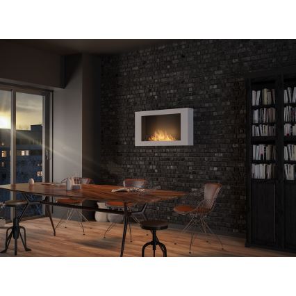 InFire - Wall BIO fireplace 100x56 cm 3kW white