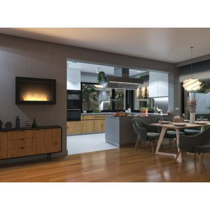 InFire - Wall BIO fireplace 100x56 cm 3kW black
