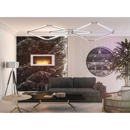 InFire - Wall BIO fireplace 120x56 cm 3kW white