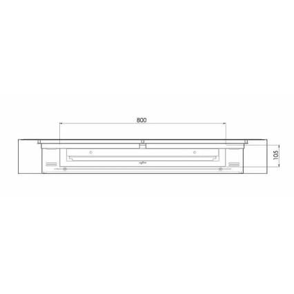 InFire - Wall BIO fireplace 120x56 cm 3kW white