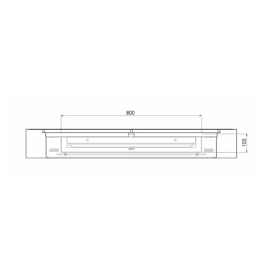 InFire - Wall BIO fireplace 120x56 cm 3kW white