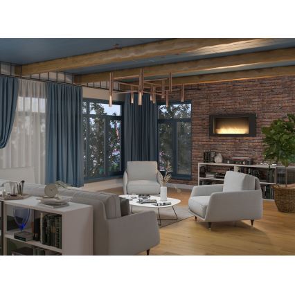 InFire - Wall BIO fireplace 120x56 cm 3kW black