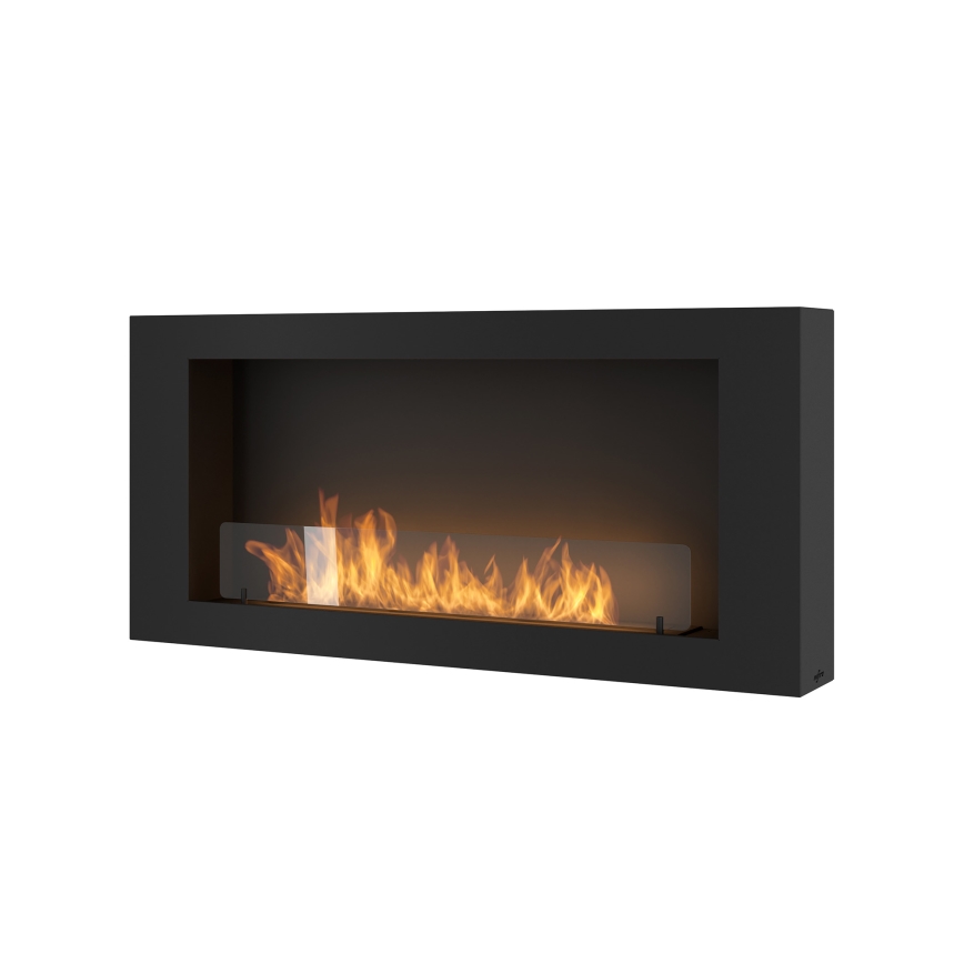InFire - Wall BIO fireplace 120x56 cm 3kW black