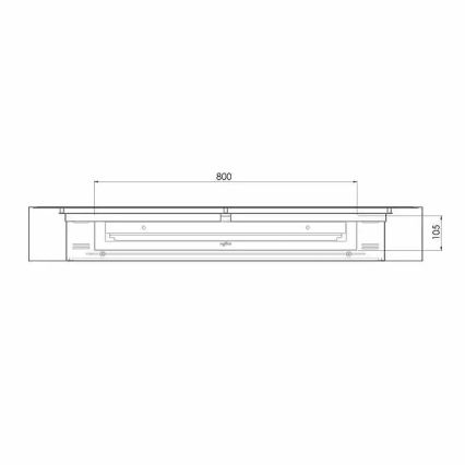 InFire - Wall BIO fireplace 120x56 cm 3kW black