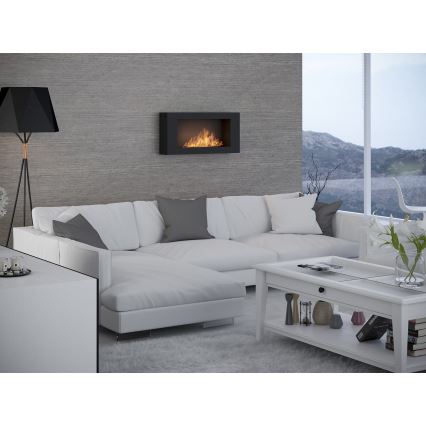 InFire - Wall BIO fireplace 44x91 cm 3kW black