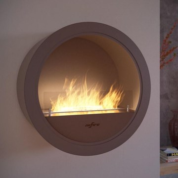 InFire - Wall BIO fireplace d. 70 cm 3kW black