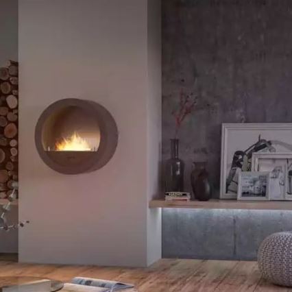 InFire - Wall BIO fireplace d. 70 cm 3kW black