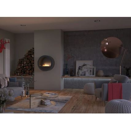 InFire - Wall BIO fireplace d. 70 cm 3kW black