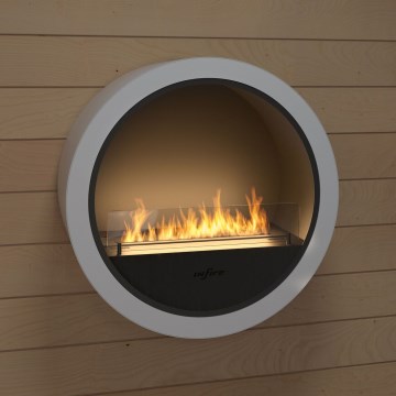 InFire - Wall BIO fireplace d. 70 cm 3kW white