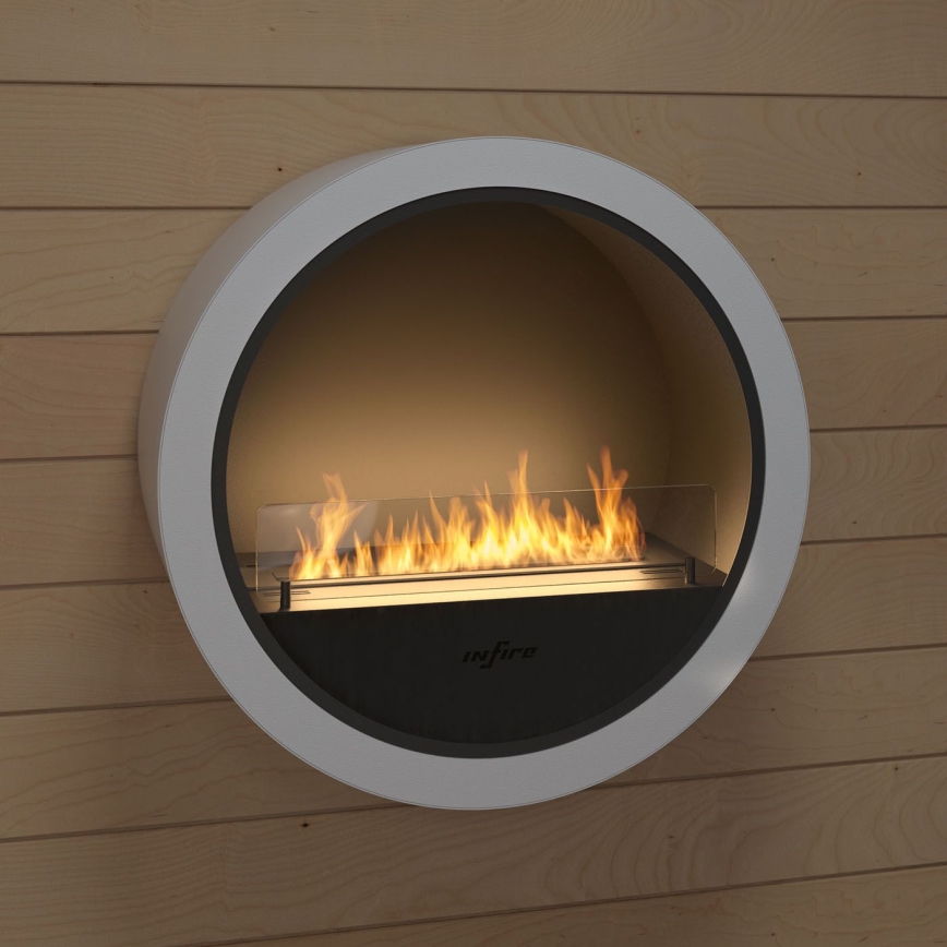 InFire - Wall BIO fireplace d. 70 cm 3kW white