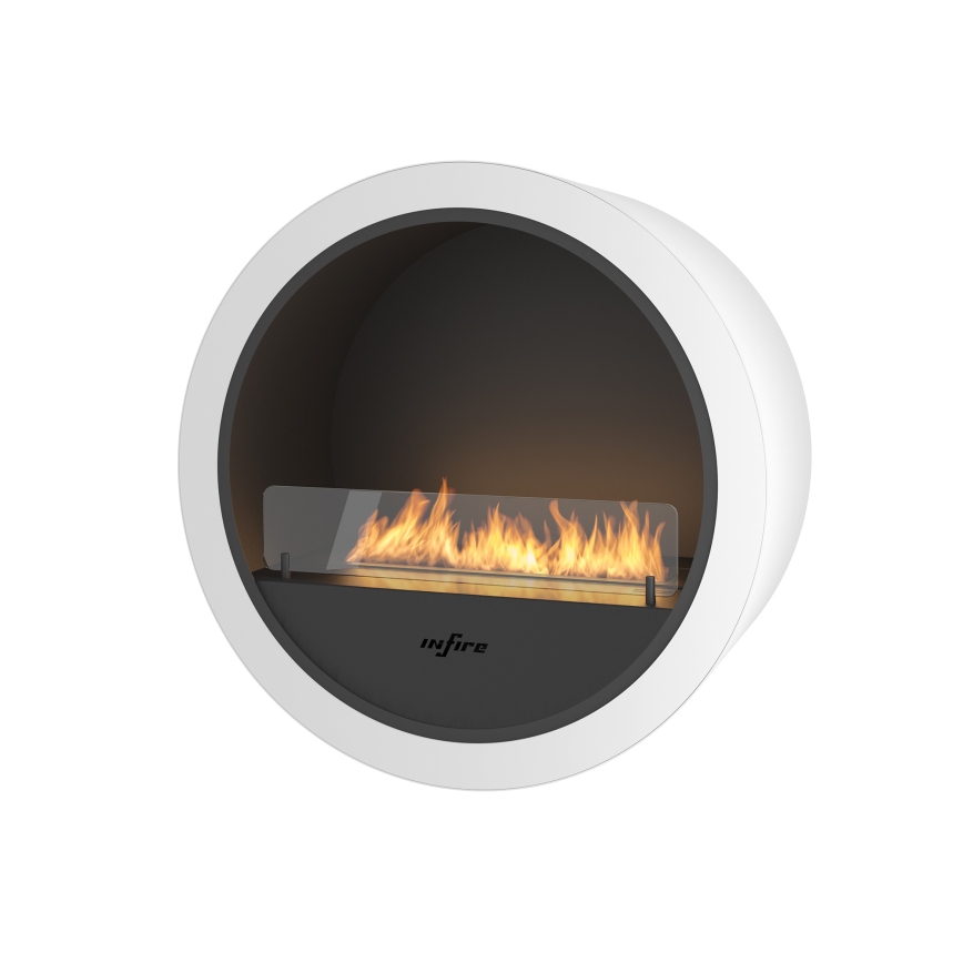 InFire - Wall BIO fireplace d. 70 cm 3kW white