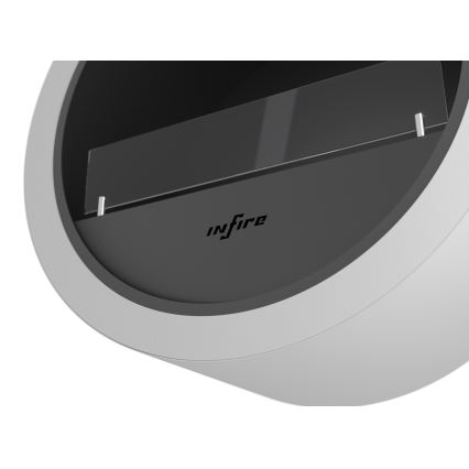 InFire - Wall BIO fireplace d. 70 cm 3kW white