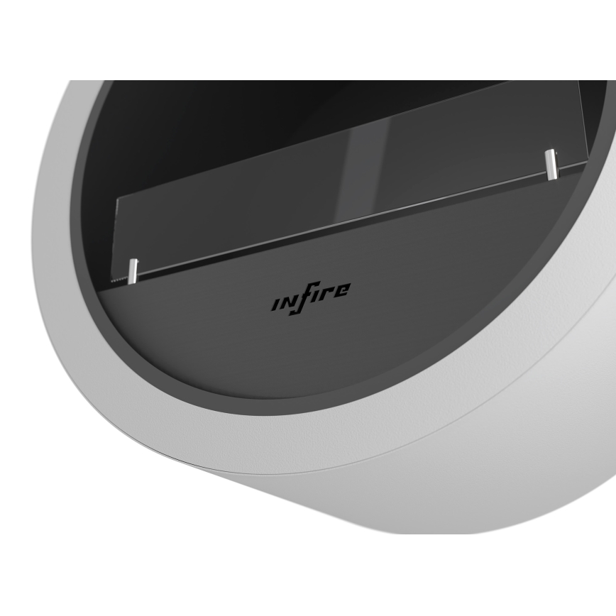 InFire - Wall BIO fireplace d. 70 cm 3kW white