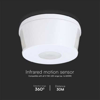 Infrared motion sensor 360° 230V white