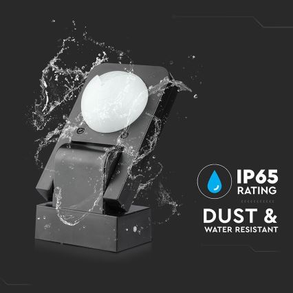 Infrared outdoor motion sensor 360° 1000W/230V IP65 black