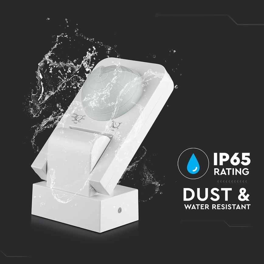 Infrared outdoor motion sensor 360° 1000W/230V IP65 white