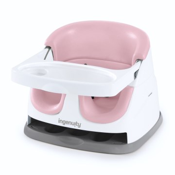 Ingenuity - BABY BASE 2-in-1 Dining Chair Booster Seat, Pink