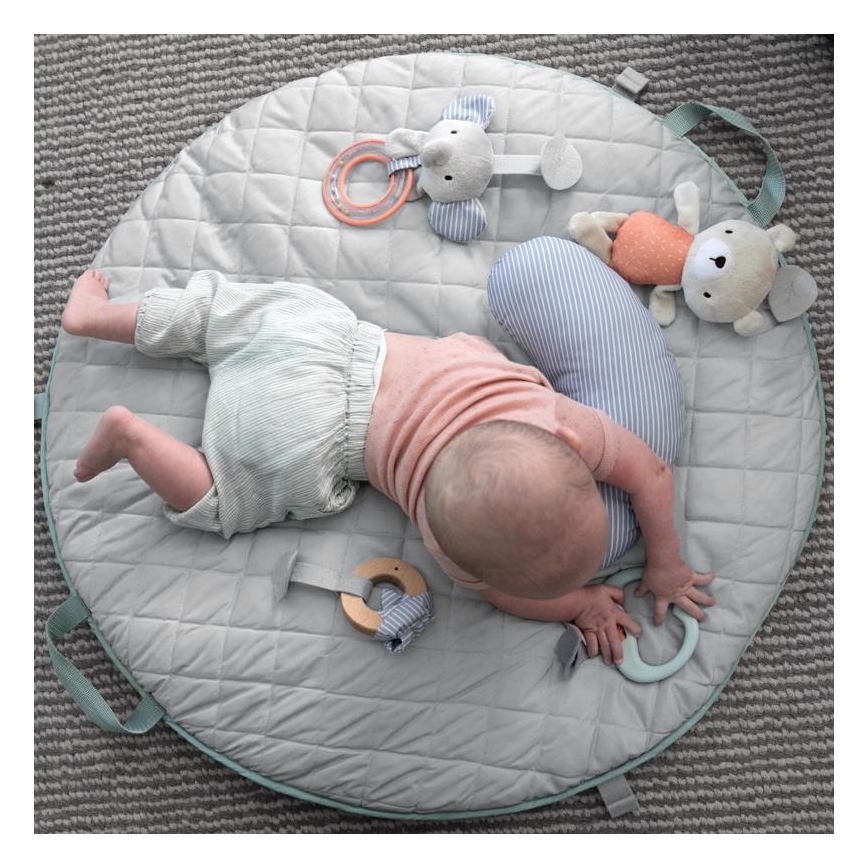 Ingenuity - Baby blanket for playing LOAMY mint/grey