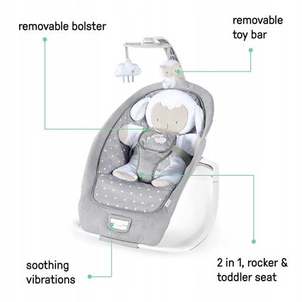 Ingenuity - Baby rocker with melody CUDDLE LAMB
