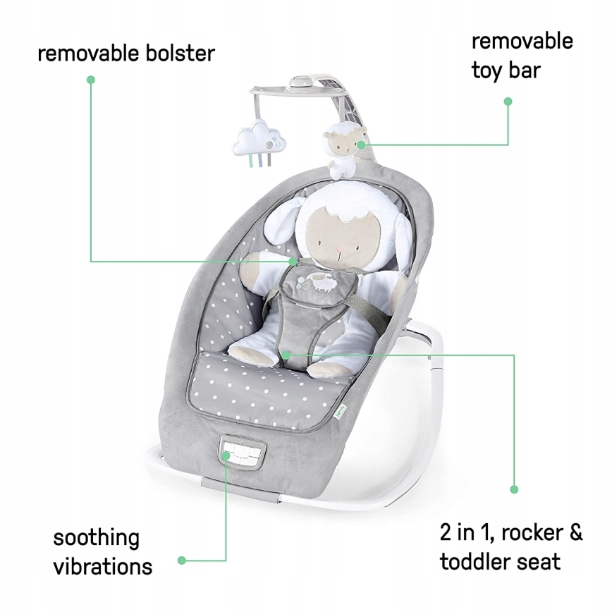 Ingenuity - Baby rocker with melody CUDDLE LAMB