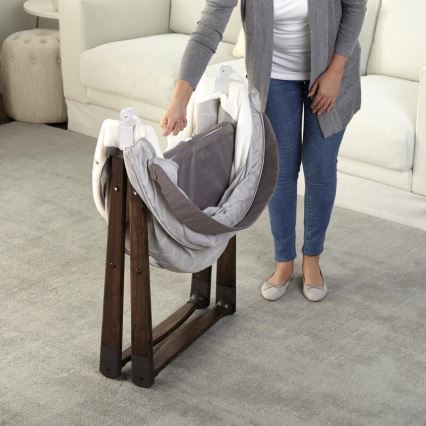 Ingenuity - Baby rocking crib CARRINGTON grey/brown